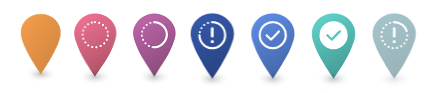 Verschiedene Pin Icons